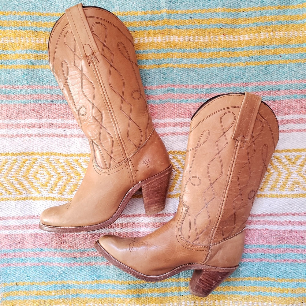 Frye Tan Leather Boots